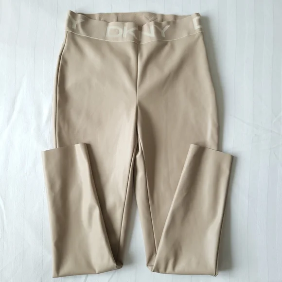 DKNY Faux Leather Leggings/Pants - Picture 2 of 13